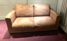 2 seater brown faux Sofa