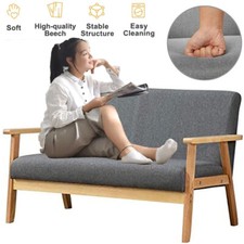 Wooden 2 Seater Sofa with