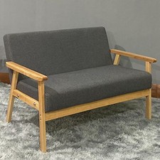 2 Seater Sofa with Sturdy Wood